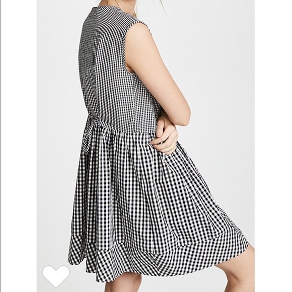Madewell Gingham Checked Tie-Back Crew Neck Sleeveless Cotton Dress (NWT) - Picture 4 of 8